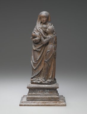 Unknown (German). <em>Virgin and Child with St. Anne</em>, 16th century (possibly). Wood, 12 x 16 x 3 in. (30.5 x 40.6 x 7.6 cm). Brooklyn Museum, Brooklyn Museum Collection, X1191 (Photo: Brooklyn Museum, X1191_PS2.jpg)