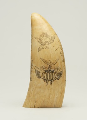  <em>Scrimshaw Work, Sperm Whale's Tooth</em>, ca 1840-1870., 6 3/4 x 2 15/16 in.  (17.2 x 7.5 cm). Brooklyn Museum, Brooklyn Museum Collection, X613.4. Creative Commons-BY (Photo: Brooklyn Museum, X613.4_view01_PS11.jpg)