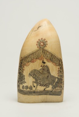  <em>Scrimshaw Work, Sperm Whale's Tooth</em>, ca 1830-1860., 6 5/16 x 3 1/2in. (16 x 8.9cm). Brooklyn Museum, Brooklyn Museum Collection, X613.5. Creative Commons-BY (Photo: Brooklyn Museum, X613.5_view01_PS11.jpg)