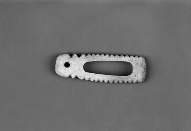 Native Alaskan. <em>Toggle</em>, late 19th-early 20th century. Ivory or bone, 3 x 3/4 inches or (7.5 cm). Brooklyn Museum, Brooklyn Museum Collection, X705.7. Creative Commons-BY (Photo: Brooklyn Museum, X705.7_bw.jpg)