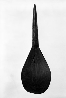 Canadian Inuit. <em>Carved Spoon</em>, 1868-1933. Mountain Goat Horn, 18.1 x 6.2 cm / 7 1/8 x 2 7/16 in. Brooklyn Museum, Brooklyn Museum Collection, X850.1. Creative Commons-BY (Photo: Brooklyn Museum, X850.1_bw.jpg)