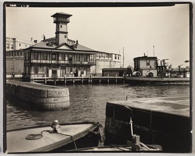 Berenice Abbott (American, 1898-1991). <em>Firehouse: Battery-Manhattan</em>, May 12, 1936. Gelatin silver photograph, sheet: 8 x 10 in. (20.3 x 25.4 cm). Brooklyn Museum, Brooklyn Museum Collection, X858.65 (Photo: , X858.65_PS9.jpg)