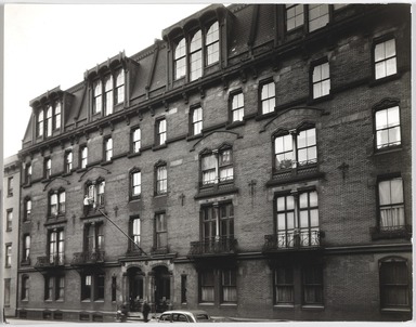 Berenice Abbott (American, 1898-1991). <em>Oldest Apartment in N.Y.C., 142 East 18th St.</em>, December 18, 1939. Gelatin silver print, sheet: 7 1/2 x 9 9/16 in. (19.1 x 24.3 cm). Brooklyn Museum, Brooklyn Museum Collection, X858.82 (Photo: , X858.82_PS9.jpg)