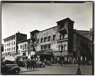 Berenice Abbott (American, 1898-1991). <em>Irving Place Theatre</em>, September 8, 1938. Gelatin silver print, sheet: 8 x 10 in. (20.3 x 25.4 cm). Brooklyn Museum, Brooklyn Museum Collection, X858.86 (Photo: , X858.86_PS9.jpg)