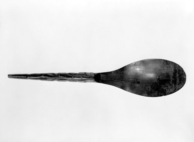 Eskimo. <em>Spoon</em>, 1901-1933. Mountain goat horn, 9 3/8 x 2 1/8in. (23.8 x 5.4cm). Brooklyn Museum, Brooklyn Museum Collection, X844.14. Creative Commons-BY (Photo: Brooklyn Museum, x844.14_bw.jpg)
