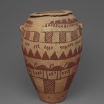 Jar with Two Tubular String-Hole Handles