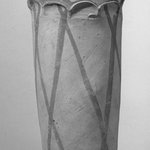 Wavy-Handled Cylindrical Vase