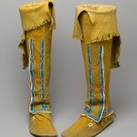Pair of Womens Moccasins Attached to Leggings