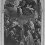 Two-sided Processional Banner
Obverse: The Annunciation
Reverse: Apparition of the Virgin with the Carmelite Scapular