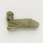 Small Figure of Kneeling, Aged Man as Amulet