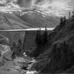Hydraulic Mining - Big Canyon Dam (Illustration for "Century Magazine")