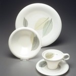 Cup and Saucer, Flair Line, Leaves Pattern