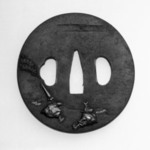 Tsuba (Sword Guard) with the Design of "Tamagawa" Scene from the Tale of Ise