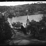 Church and Pond, Cold Spring Harbor, Long Island