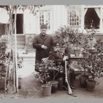 Mozaffar al-Din Shah with Amin al-Soltan in Garden, One of 274 Vintage Photographs