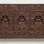 Manuscript Cover with the Five Tathagatas