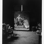 Atelier Balthus with Unfinished Painting "Cat with Mirror II"