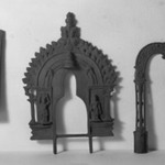 Small Perforated Arched Screen for an Image of Brass