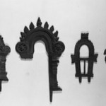 Small Perforated Arched Screen for an Image of Brass