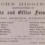 Business Card, John Higgins, 130 Spring Street