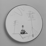 Plate, "Conversation/Antenna" Pattern