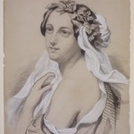 Portrait of a Woman Adorned with a Wreath of Leaves