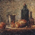 Seville Orange, Silver Goblet, Apples, Pear and Two Bottles, after Chardin (Pictures of Magazines)
