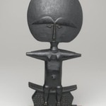 Pair of Akuaba Figures Seated on a Stool