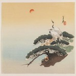 Cranes on a Pine Tree