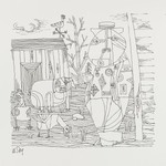 [Untitled] (Farmer - Lines - Pig and Chicks)