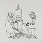 [Untitled] (Painter and Skull)
