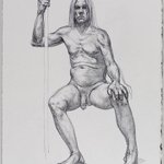 Untitled (Seated Pose) from Iggy Pop Life Class by Jeremy Deller