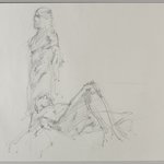 Untitled (Two Poses: Standing and Lying) from Iggy Pop Life Class by Jeremy Deller