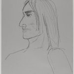Untitled (Seated Pose, Detail of Face) from Iggy Pop Life Class by Jeremy Deller