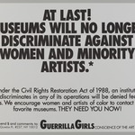 At Last! Museums Will No Longer Discriminate against Women and Minority Artists*
