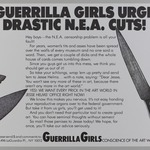 Guerrilla Girls Urge Drastic N.E.A. Cuts!