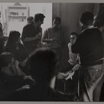 Mailer went back to group to discuss the plight of the Beat Generation with Shel Silverstein, Balwin, Robert Cordia, James Baldwin, Howard Hart, Ted Jones and Lester Blackiston, January 3, 1961