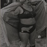 Martha Gronski, a member of the Coney Island Polar Bear Club, prepares for a swim in the ocean, December 3, 1972