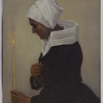 Breton Peasant Woman Holding a Taper