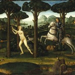 Forest Scene from the Tale of Nastagio degli Onesti, in Boccaccios "Decameron"