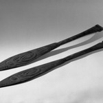 Flat Carved Paddle, One of Pair