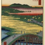 Sugatami Bridge, Omokage Bridge, and Jariba at Takata, No. 116 from One Hundred Famous Views of Edo