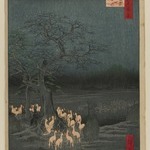 New Years Eve Foxfires at the Changing Tree, Oji, No. 118 from One Hundred Famous Views of Edo