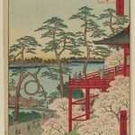 Kiyomizu Hall and Shinobazu Pond at Ueno, No. 11 in One Hundred Famous Views of Edo