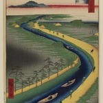 Towboats Along the Yotsugi-dori Canal, No. 33 in One Hundred Famous Views of Edo