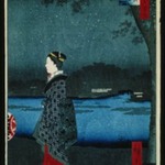 Night View of the Matsuchiyama and Samya Canal (Matsuchiyama Sanyabori Yakei), No. 34 from One Hundred Famous Views of Edo