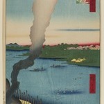 Tile Kilns and Hashiba Ferry, Sumida River (Sumidagawa Hashiba no Watashi Kawaragawa), No. 37 from One Hundred Famous Views of Edo
