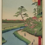 Bashos Hermitage and Camellia Hill on the Kanda Aqueduct at Sekiguchi, No. 40 in One Hundred Famous Views of Edo