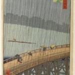 Sudden Shower Over Shin-Ohashi Bridge and Atake (Ohashi Atake no Yudachi), No. 58 from One Hundred Famous Views of Edo