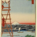 Ryogoku Ekoin and Moto-Yanagibashi Bridge, No. 5 in One Hundred Famous Views of Edo